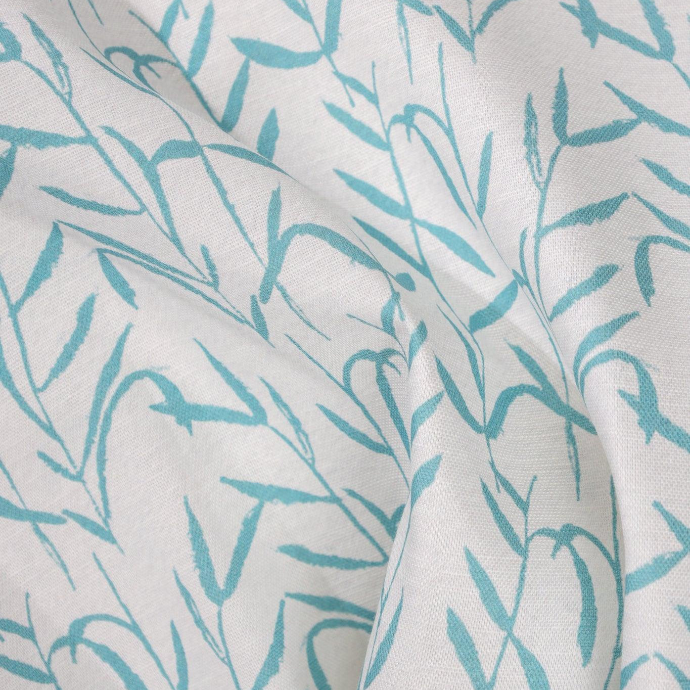Botanic Teal Luxury Fabric - Truett Designs