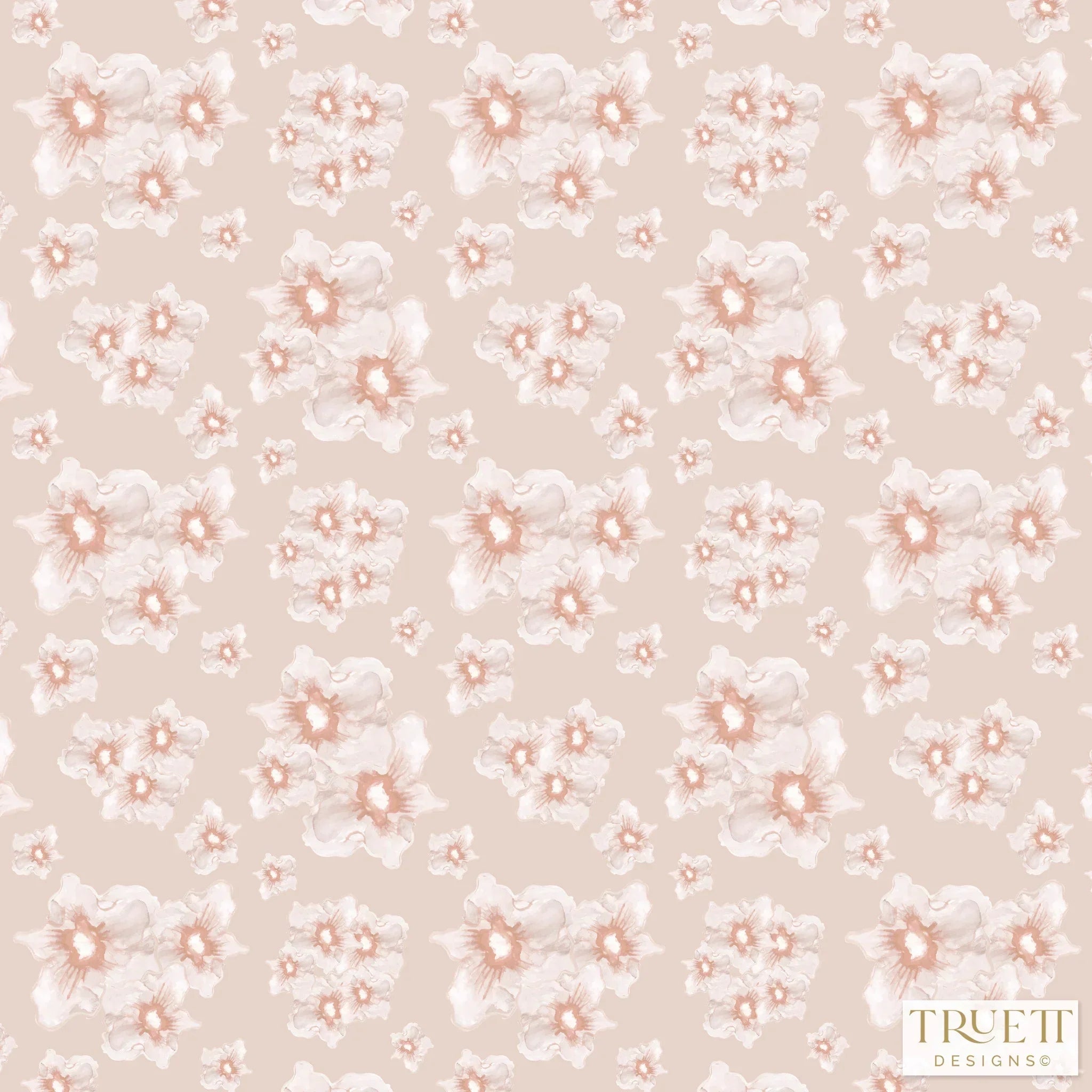 Cottage Garden luxury wallpaper with a small-scale floral pattern inspired by traditional English gardens, ideal for custom interiors, refined bedrooms, charming powder rooms, tailored living spaces, and luxury residential design projects.
