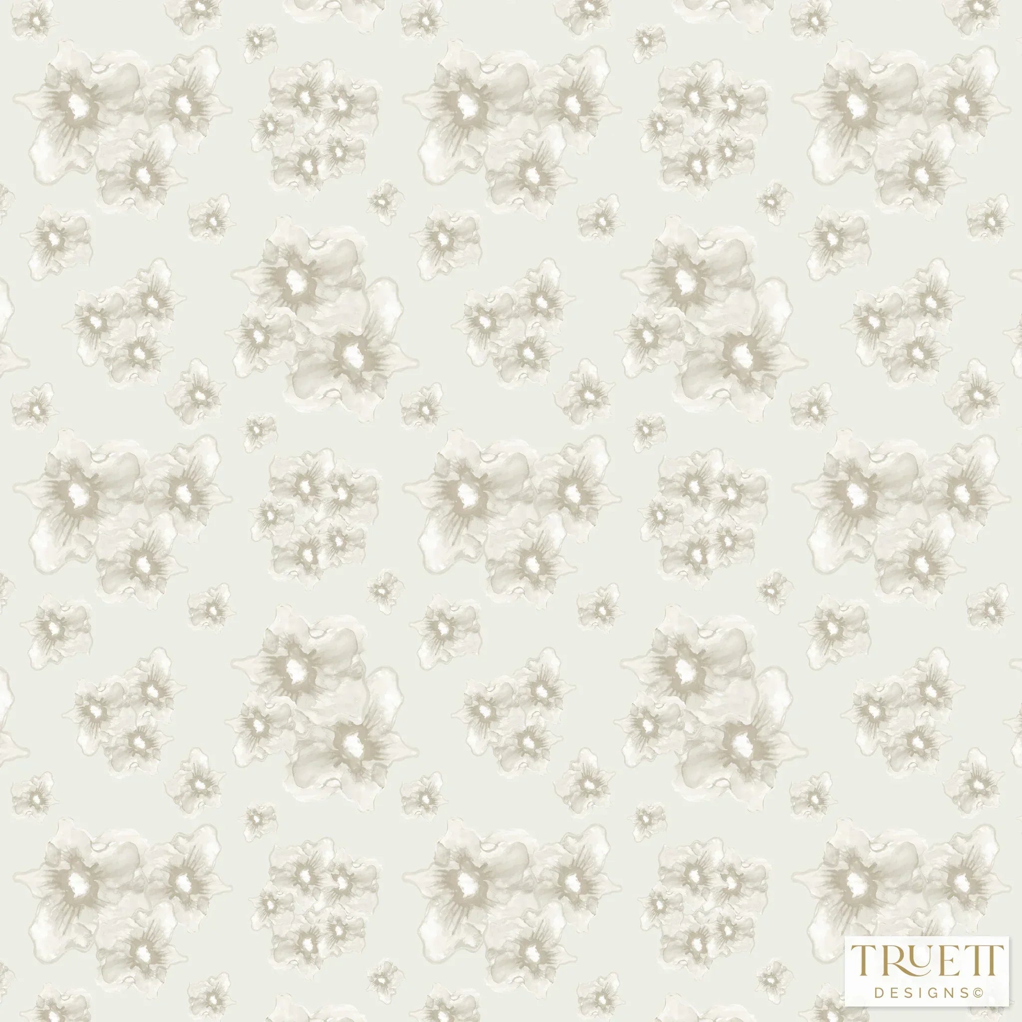 Cottage Garden luxury wallpaper with a small-scale floral pattern inspired by traditional English gardens, ideal for custom interiors, refined bedrooms, charming powder rooms, tailored living spaces, and luxury residential design projects.