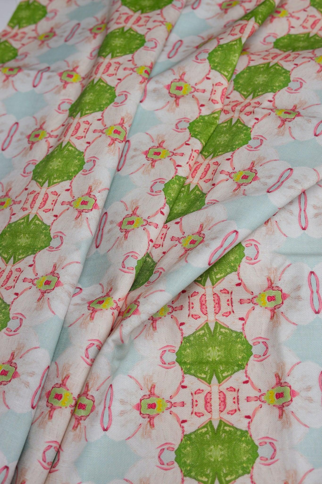 Pink Dogwoods Fabric - Truett Designs