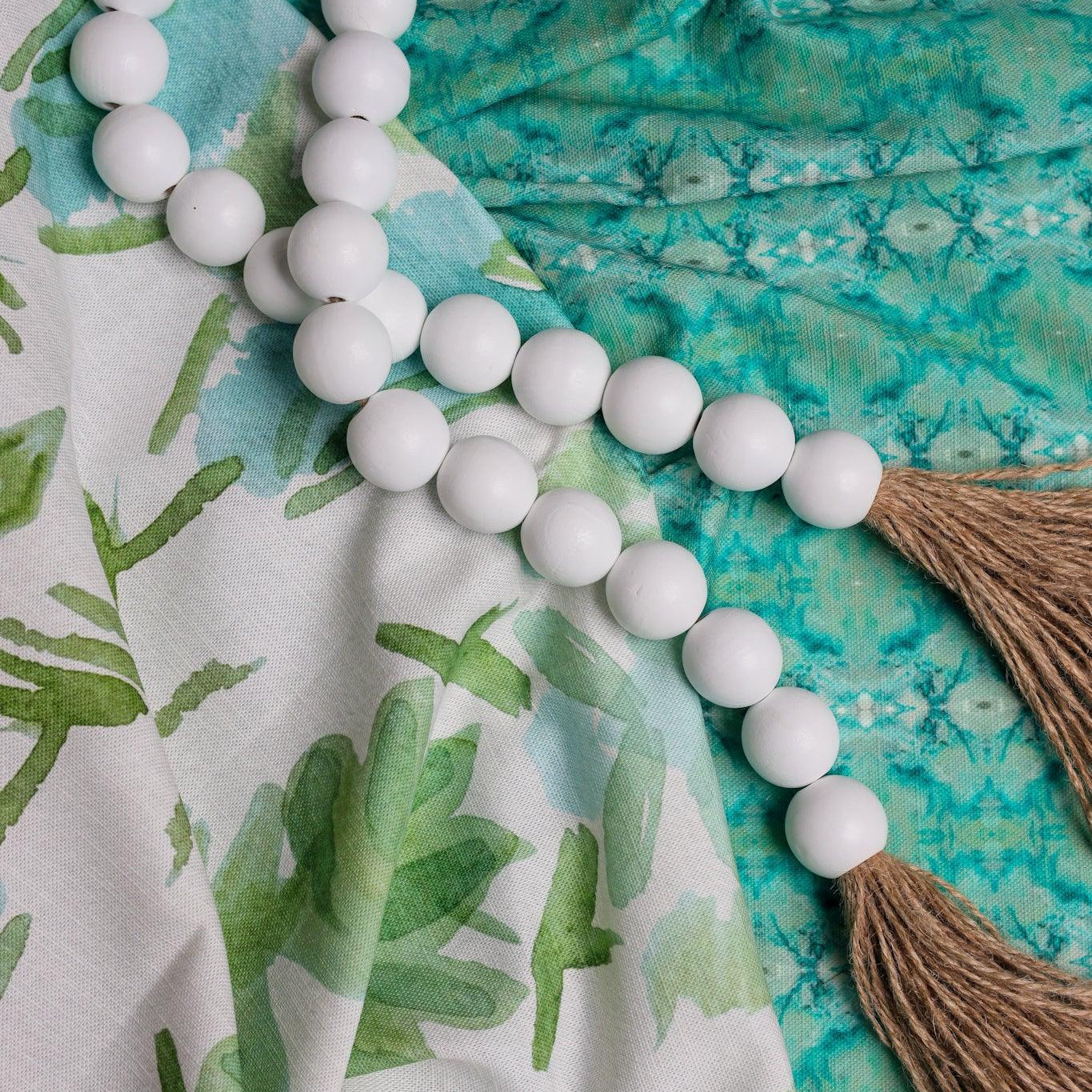 Wildflowers I Sage Green & Blue Fabric Large Repeat - Truett Designs