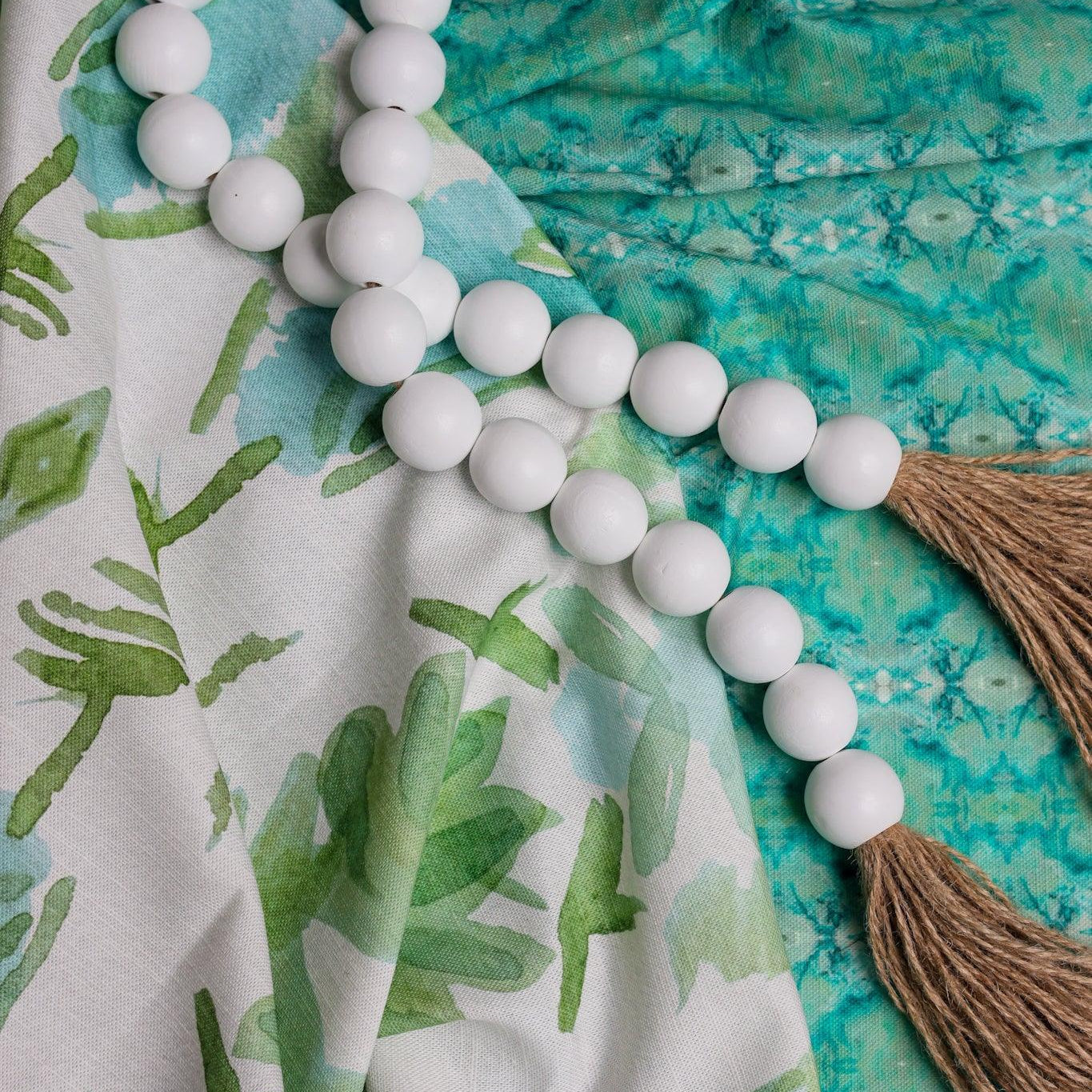 Wildflowers I Sage Green & Blue Fabric Large Repeat - Truett Designs