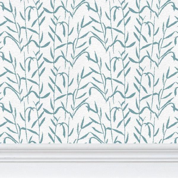 Botanic Teal Luxury Wallpaper - Truett Designs