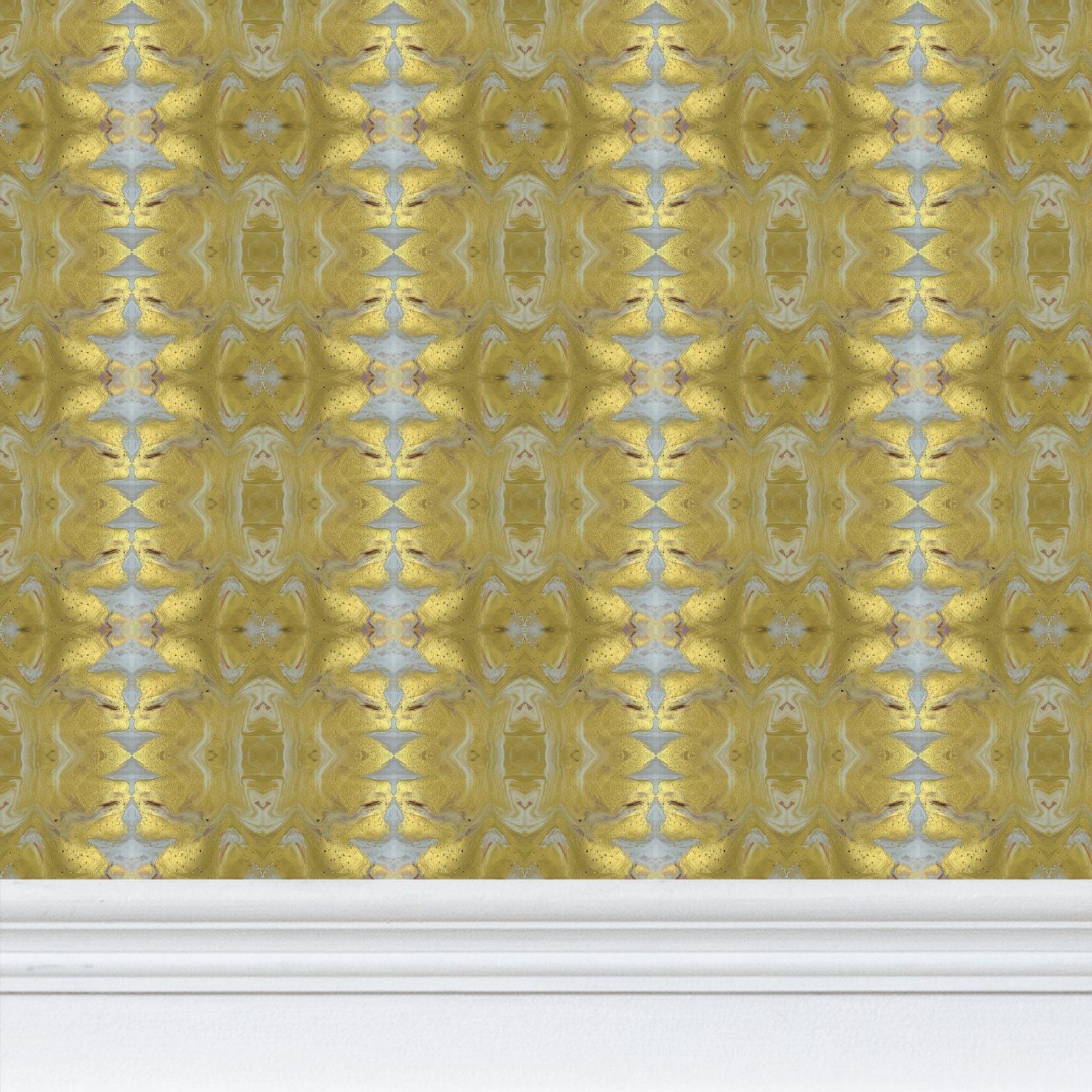 Gilt Gold & Merlot Luxury Wallpaper Small Repeat - Truett Designs