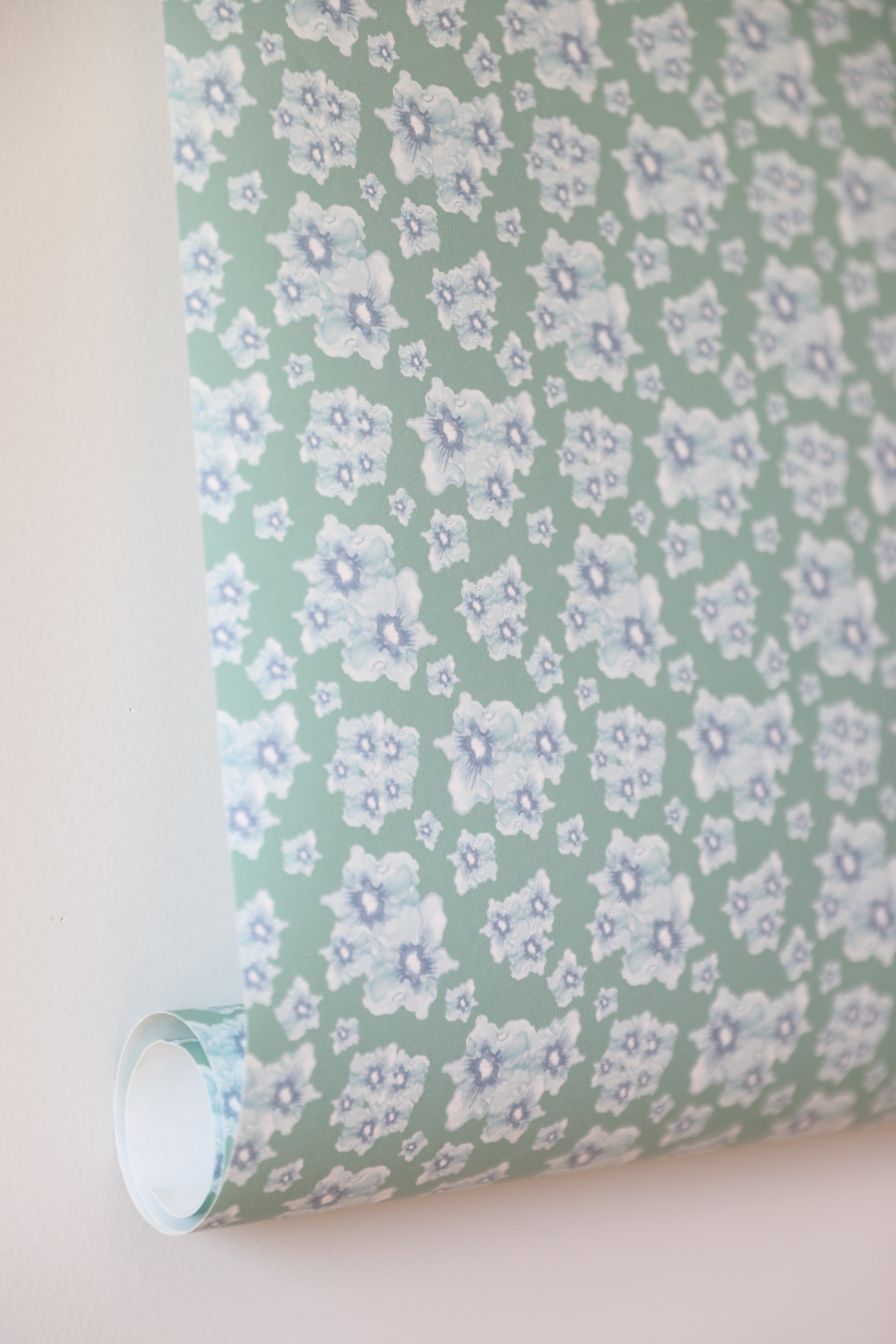 Cottage Garden luxury wallpaper with a small-scale floral pattern inspired by traditional English gardens, ideal for custom interiors, refined bedrooms, charming powder rooms, tailored living spaces, and luxury residential design projects.