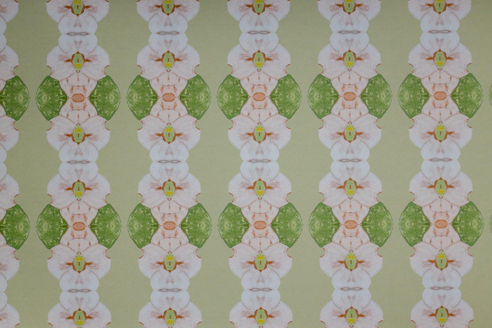 Flowering Dogwoods Fernwood Green Wallpaper - Truett Designs