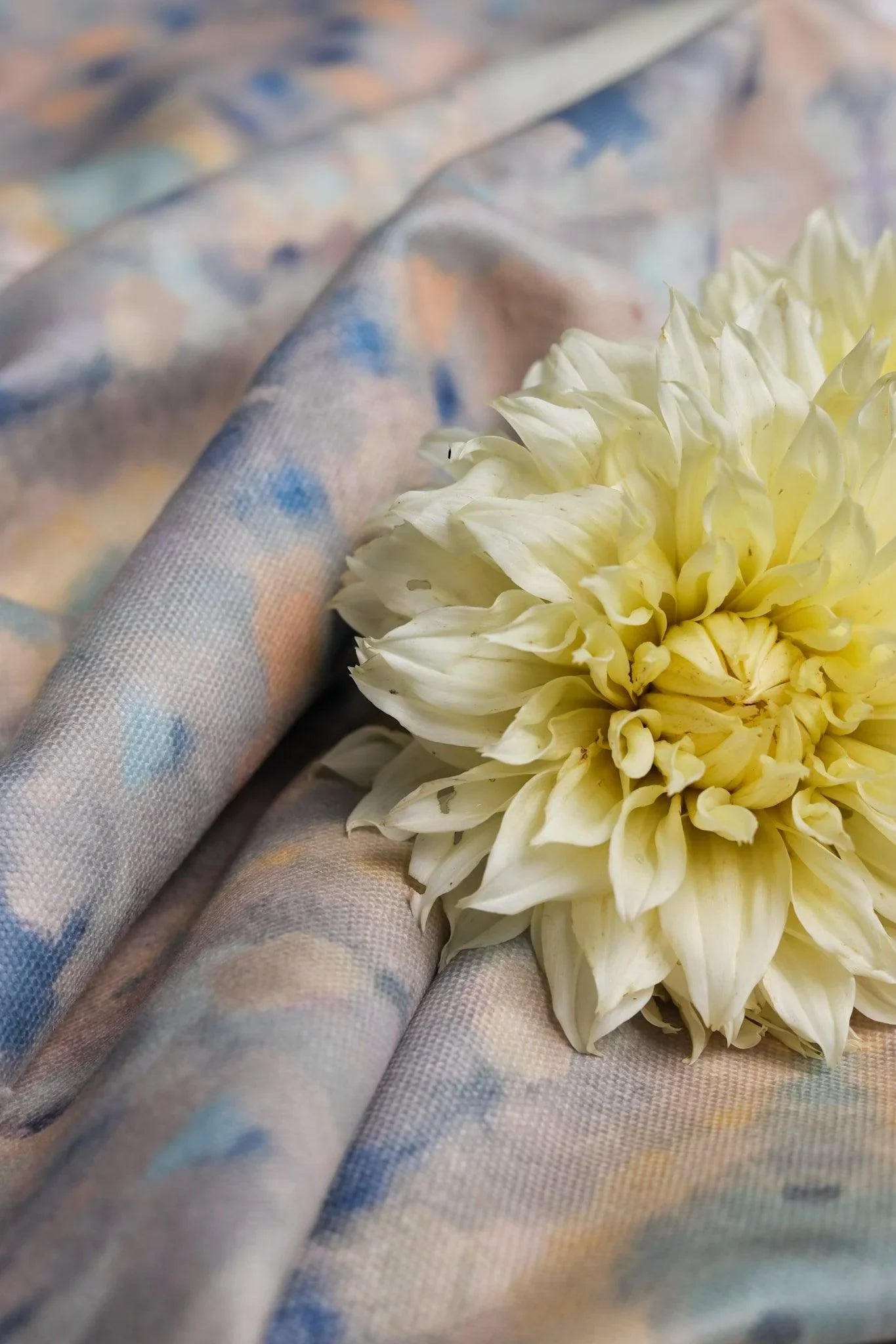 Luxury abstract fabric with layered organic movement inspired by Colorado River rock, designed for upholstery, drapery, bedding, and modern traditional interiors. Small-scale repeat with soft tonal variation and natural texture for collected luxury homes. Sustainably printed and handcrafted in England by Truett
